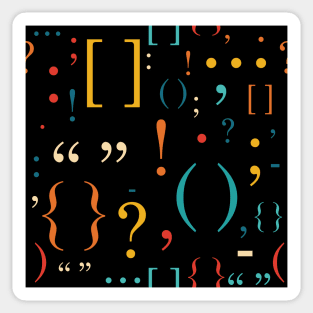 Punctuation Pattern (Retro) Sticker